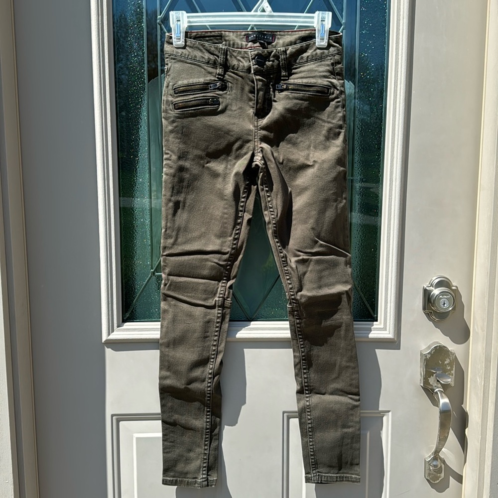 Sanctuary denim olive green skinny jeans size 25